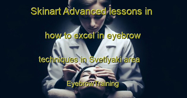 Skinart Advanced lessons in how to excel in eyebrow techniques in Svetlyaki area | EyebrowTraining | EyebrowClasses | SkinartTraining-Russia