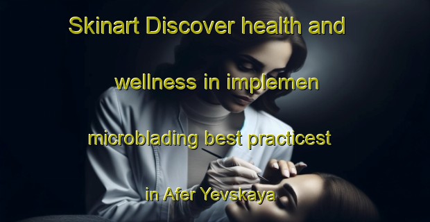 Skinart Discover health and wellness in implemen microblading best practicest in Afer Yevskaya | MicrobladingTraining | MicrobladingClasses | SkinartTraining-Russia